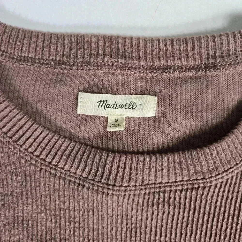 Madewell Brown Neutral Basic Knot-Front Ribbed Lo… - image 3